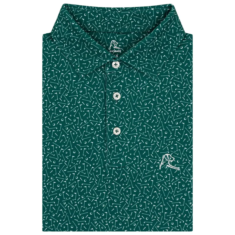 The Mulligan Fairway Green Performance Polo – Men’s Short Sleeve Golf Shirt, Breathable Lightweight Athletic Polo Top, Classic Casual Sportswear for Golf, Outdoor Activities & Everyday Style