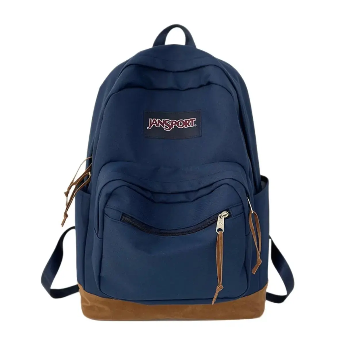 JanSport Retro College Backpack with 15-inch Laptop Sleeve, Suede Reinforced Bottom, Durable Campus Rucksack, Padded Ergonomic Straps, Navy Blue