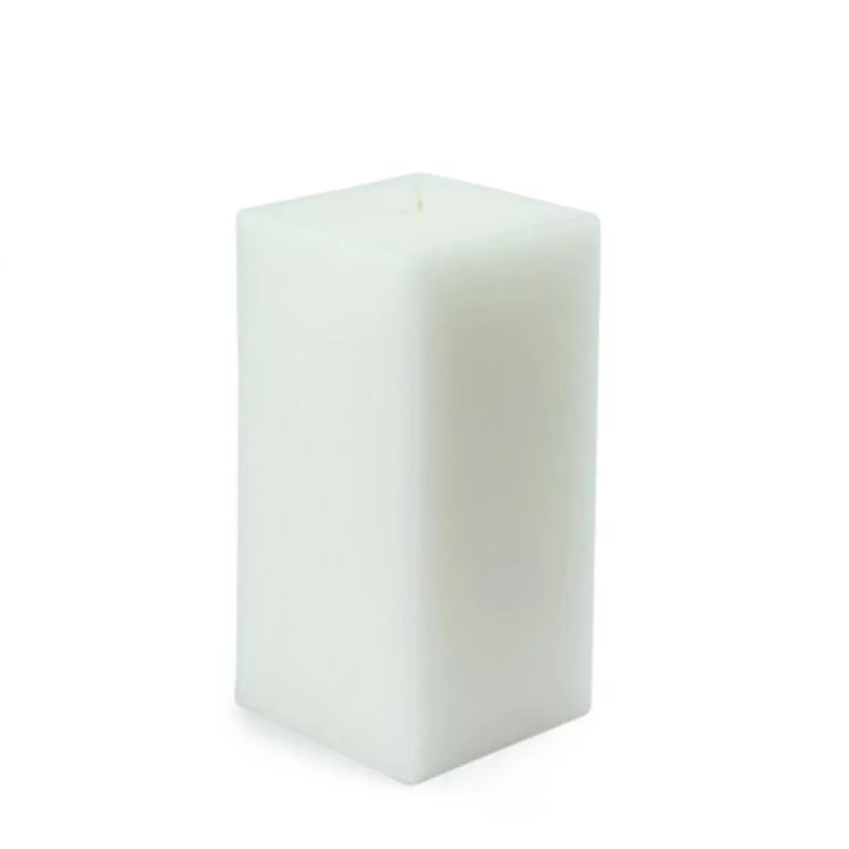 Unscented Traditional Square Pillar Candles, 3-Pack 6 in. Handpoured Wax Smokeless Dripless Indoor/Outdoor Home Decor Candles for Housewarming Supplies, Square Shape