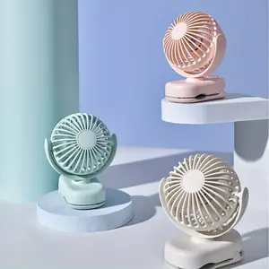 Mini Rechargeable Clip Fan - 3 Speed Settings Portable Personal Fan with Powerful Clamp for Bedroom, Stroller, Travel