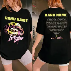 Love Bites Lyrics 2 Sided Shirt, Def L Shirt, Album Tee, Hard Rock Unisex
