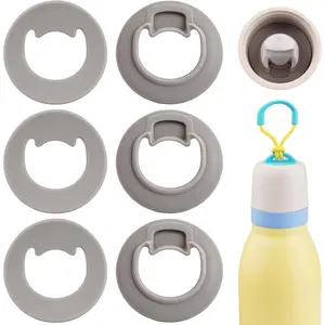 6 count  Gasket Compatible with  Twist Water Bottle,  Seal Replacement Water Bottle Accessories, Gray