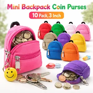 10 Pieces Mini Doll Backpacks with Zipper – Tiny Dollhouse Accessory Bags, Cute Doll Backpack for Daily Supplies, Doll Accessories for 10-40cm Dolls