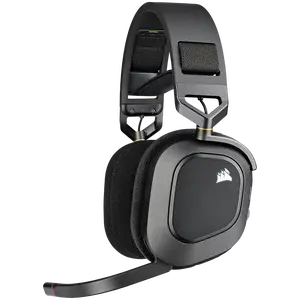 HS80 RGB WIRELESS Premium Gaming Headset with Spatial Audio — Carbon