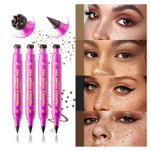 Cool story dual-end freckle stamp pen, naturally realistic imitation freckle marker pen, waterproof and long-lasting imitation freckle cosmetic pen, suitable for tanned skin, Makeup