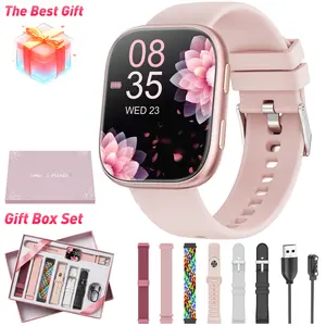 Smartwatch for Women, 1.83-inch HD Touchscreen Fitness Tracker with Bluetooth Calling, Fitness Watch with Heart Rate/Sleep Monitor/100+ Sports, IP67 Waterproof Smartwatch for Android and iOS（mothersdaygift）