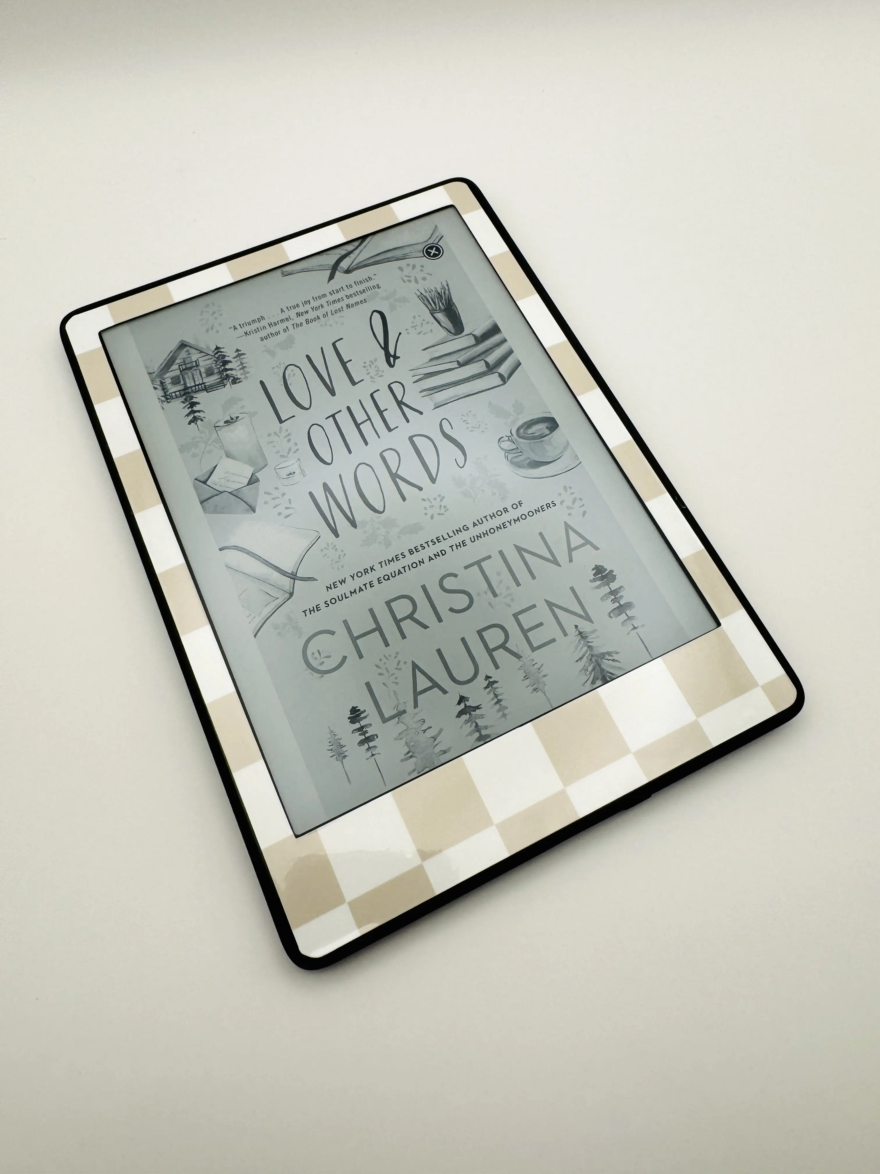 Cream Checker Kindle E-reader Skin Vinyl Decal Sticker Device Smartphone