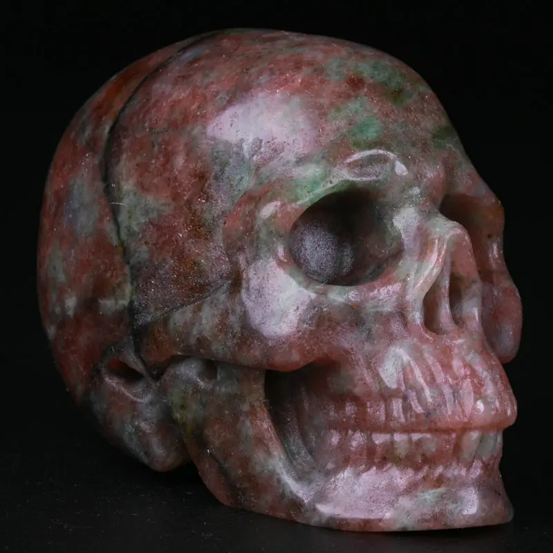 2.0 " Garnet Carved Crystal Skull, Super Realistic, Crystal Healing