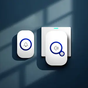 Plug-and-Play Wireless Doorbell Set with 1000ft Range, 115dB Volume, 32 Ringtones, 4-Level Volume Control, Door Bell Chime for Home & Office, Wireless Doorbells for Home