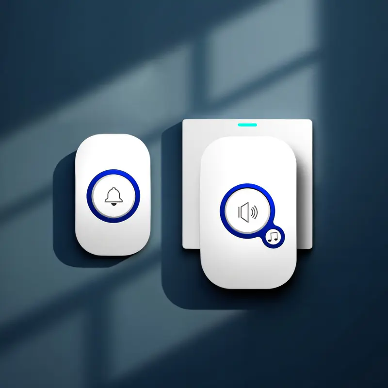 Plug-and-Play Wireless Doorbell Set with 1000ft Range, 115dB Volume, 32 Ringtones, 4-Level Volume Control, Door Bell Chime for Home & Office, Wireless Doorbells for Home