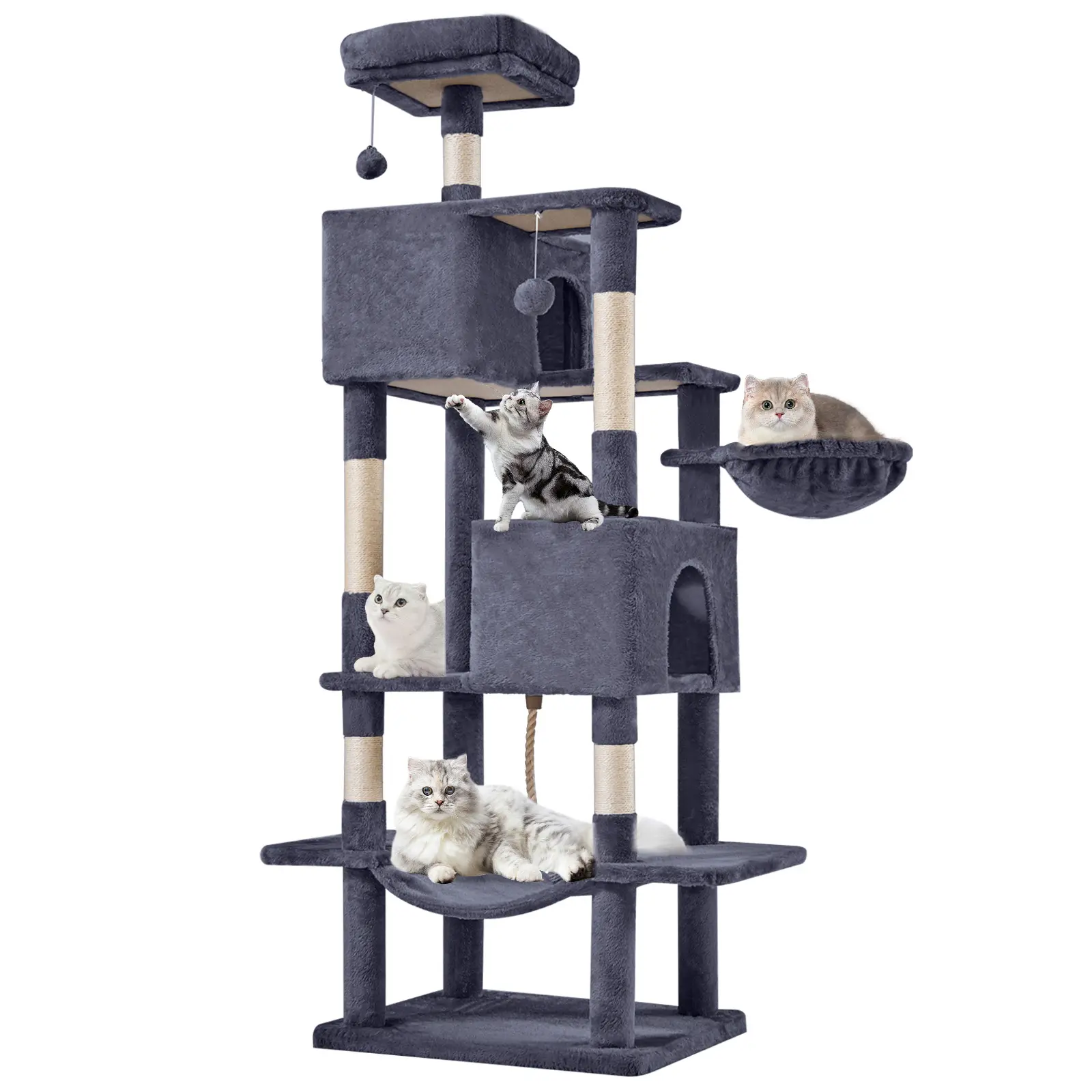 Cat Climbing Shelf with Cozy Nest, Space-Saving Wall-Mounted Play Area for Indoor Cats
