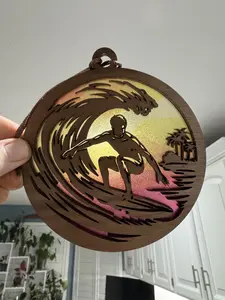 Surfer Suncatcher for Sunny Window
