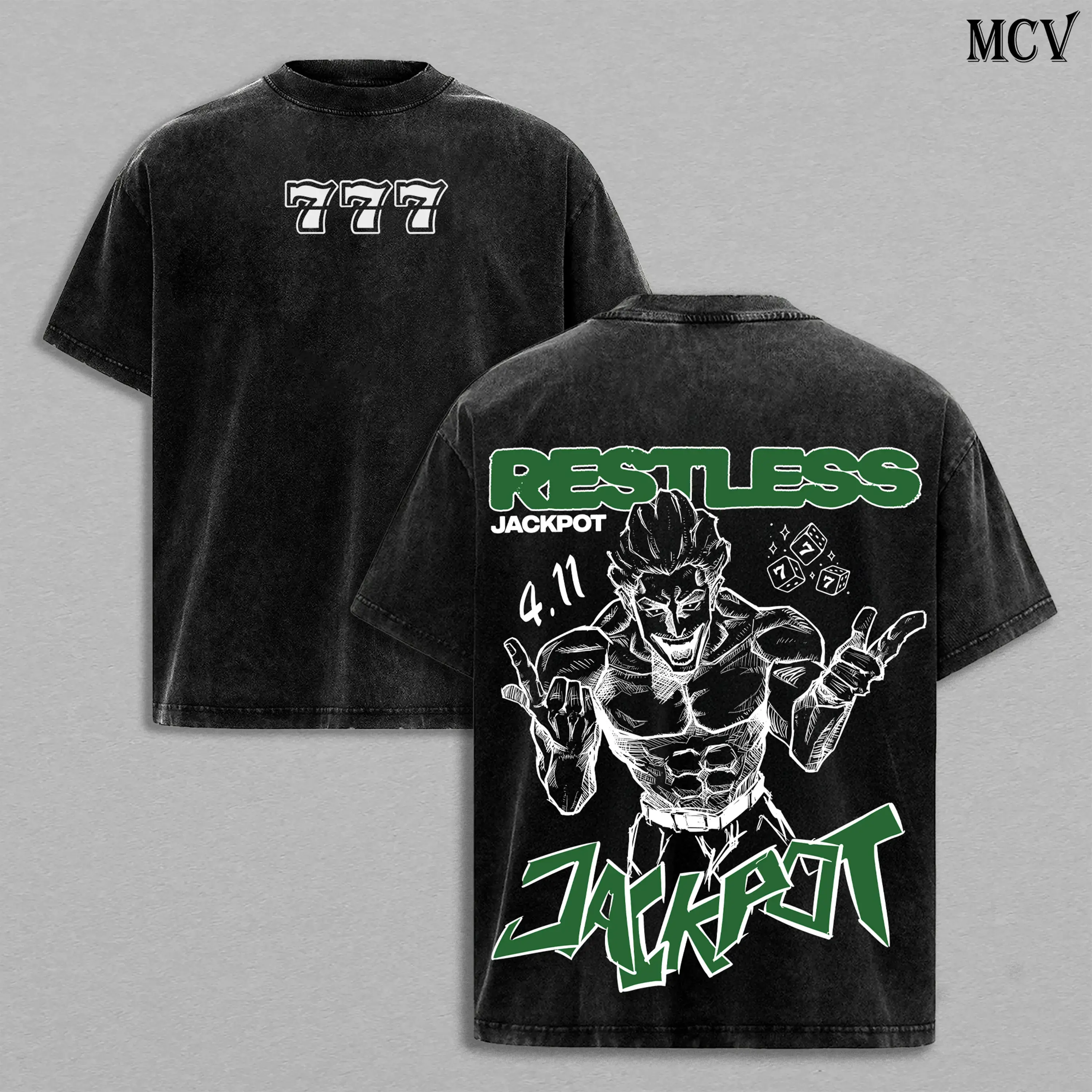 Hakari Kinji Jujutsu Kaisen Vintage Washed Heavy Cotton Oversized Short-Sleeve T-Shirt, Casual Classic Seamless Double-Printed Retro Unisex Streetwear Graphic Apparel, Domain Expansion Culling Game Fighter