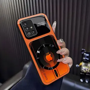 Luxury Sports Car Aesthetic MagSafe Smartphone Casing - Anti-Scratch Magnetic Glass Cellphone Protector for Galaxy A51 5G Mobile Phone Accessories -975