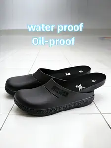 Men's Chef Shoes Anti-Slip Kitchen Shoes High Quality Wear-Resistant Eva Sole Waterproof Dustproof Cleaning Shoes Water Resistant Non Slip Clogs Size 36-45