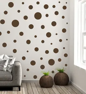 Brown Polka Dot Wall Decals (63) Dot Wall Decor Stickers Decorative Chocolate
