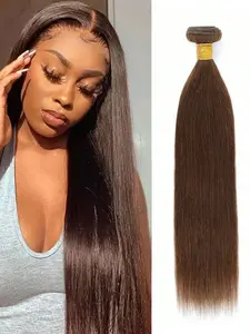 #4 Reddish Brown Straight Human Hair Bundle 14 - 30 inch Straight Human Hair Extension 1 Bundle For Women
