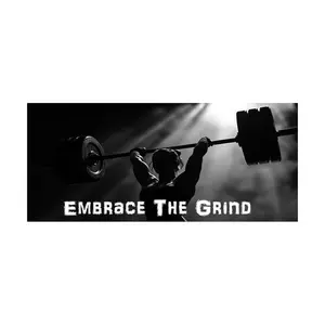 Motivational workout banner 48x21 inch vinyl sign with 4 corner grommets – durable gym wall decor for home or fitness centers, CrossFit boxes, weight rooms, personal training studios, bodybuilding areas, and strength training gyms Decoration Hanging