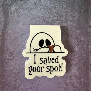 I saved your spot ghost double sided magnetic bookmark