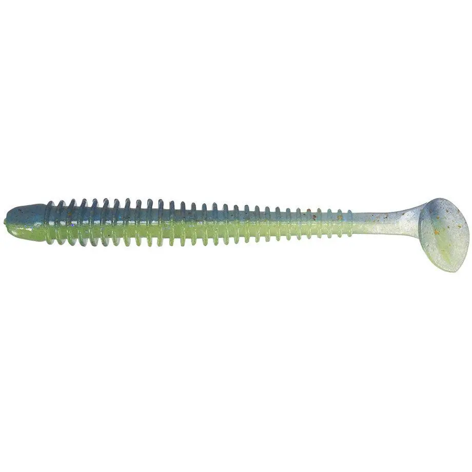 Keitech Swing Impact 4-in Paddle Tail Swimbait - Ribbed Tail Fishing Tackle with Balanced Weight, Salted Plastic, Multi-Size Options, Natural Motion - Premium Freshwater & Saltwater Angling Equipment