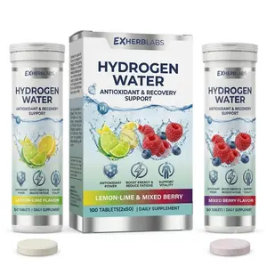 Hydrogen Water Tablets – Antioxidant & Recovery Support – Boost Energy, Reduce Fatigue – Lemon-Lime & Mixed Berry Flavors – 50 or 100 Tablets (2x50) – Daily Supplement for Workout, Travel & Office Hydration
