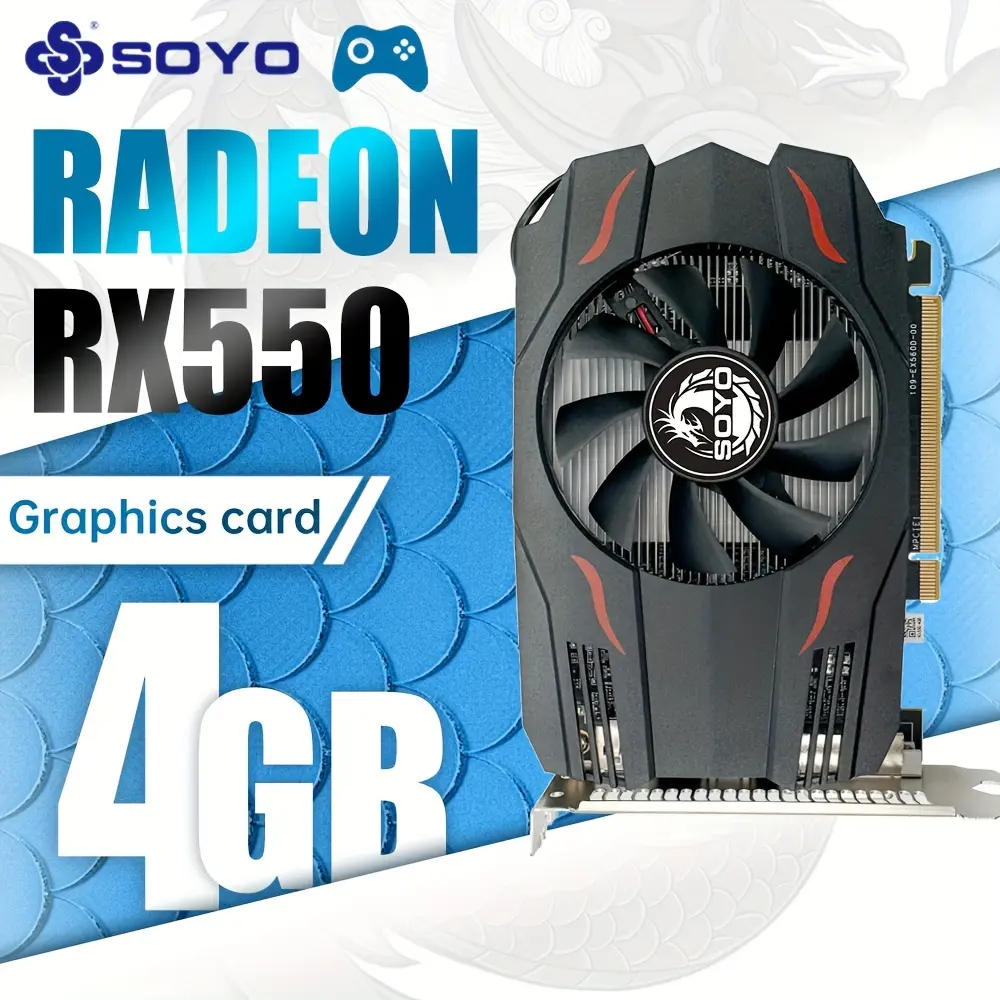 New Rx550 4gb Graphics Card Gddr5 128 bit Computer graphics