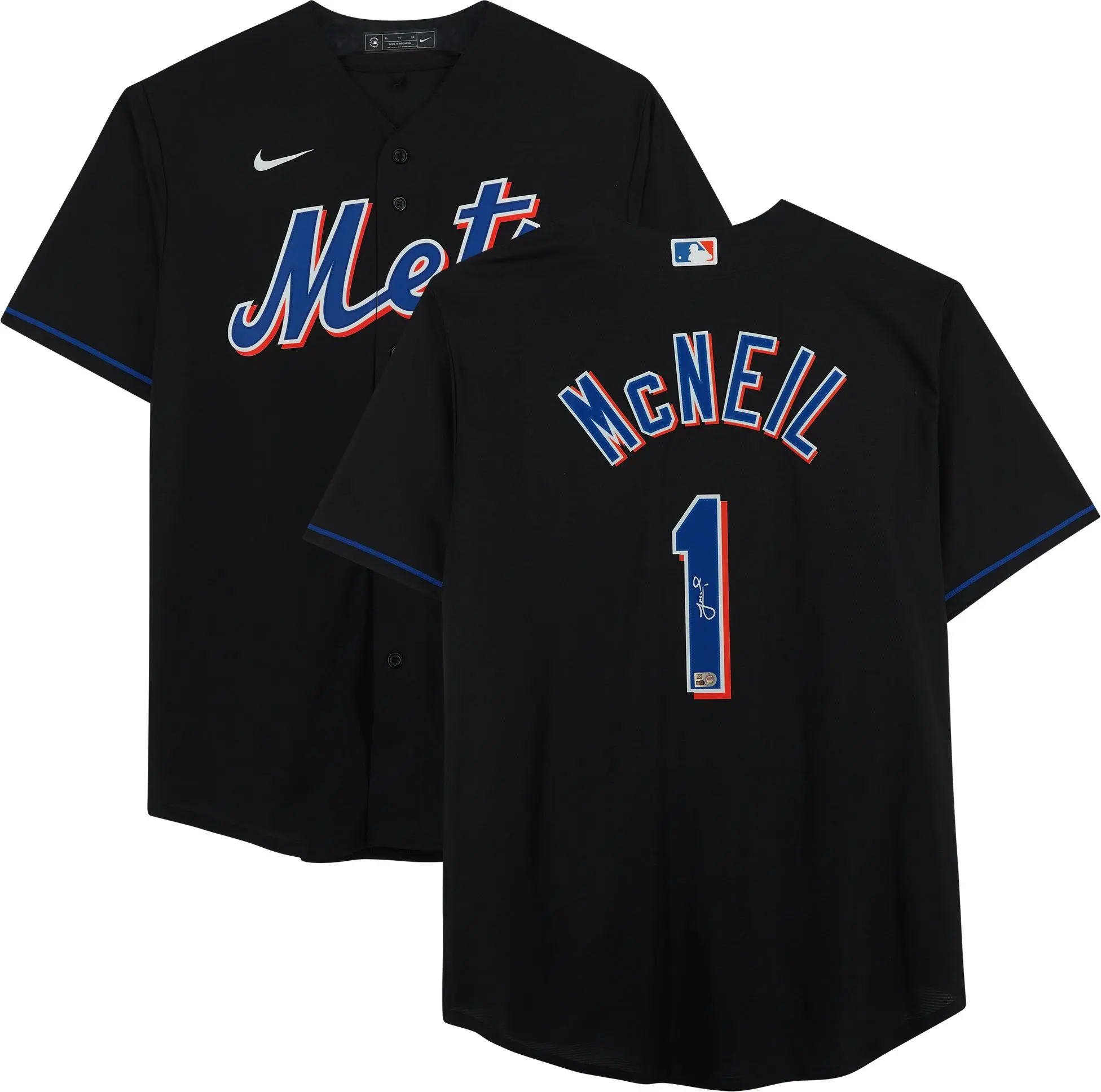 Jeff McNeil New York Mets Autographed Black Nike Replica Jersey - Fanatics Authentic Certified