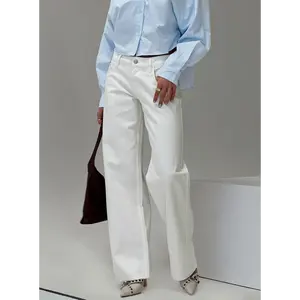 Ellanor Low Rise Straight Leg Jeans White