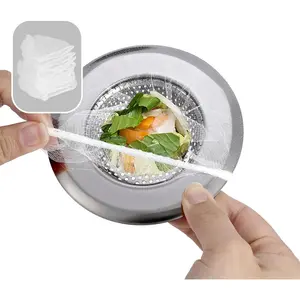 Kitchen Sink Drain Strainer Combination 100 count of Sink Strainer Net Bags - Double Layered Design Makes It Easy for You to Clean The Sink Without Any Blockages