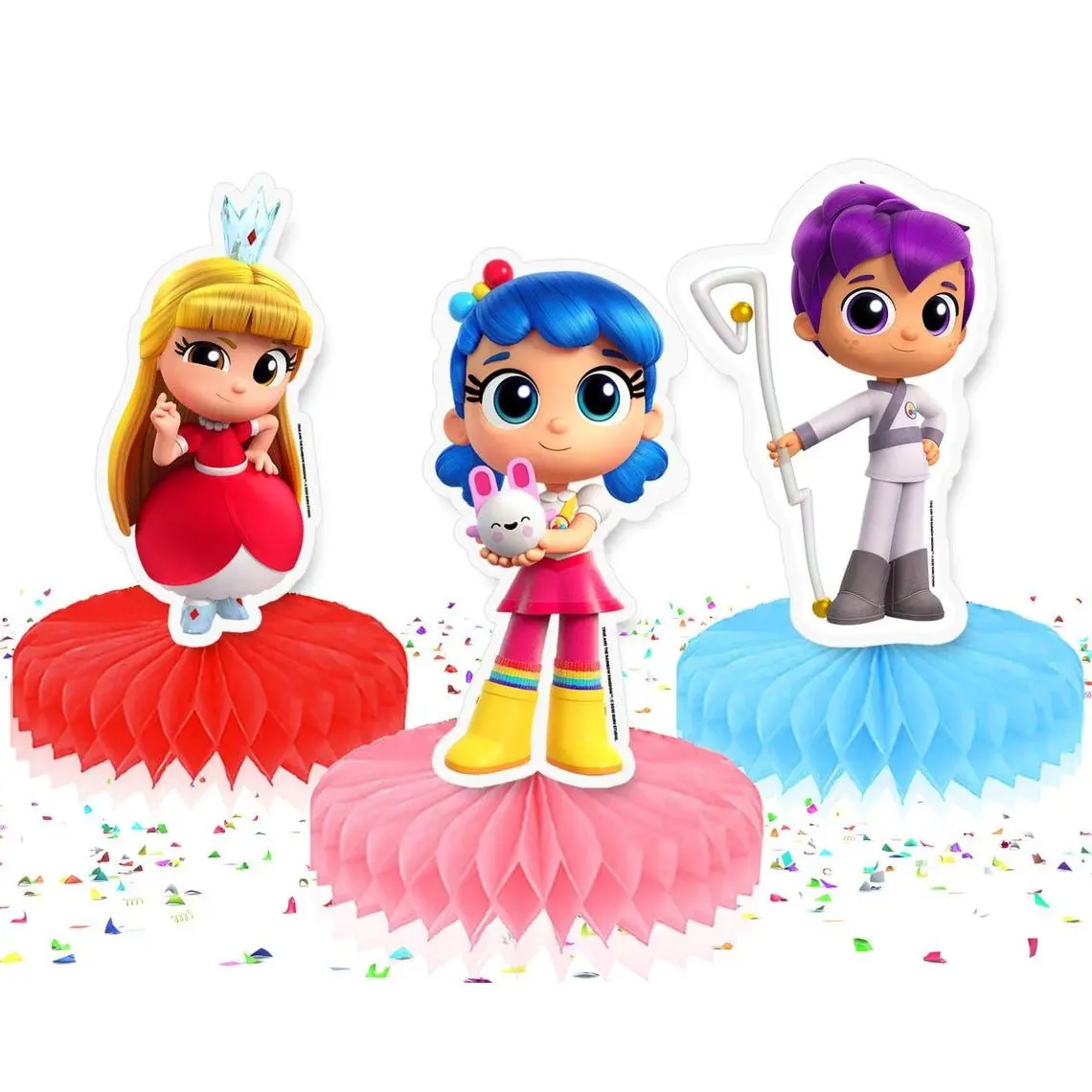 5 Pcs True and the Rainbow Kingdom Honeycomb Table Centerpieces - Make Your Party Table Magical!