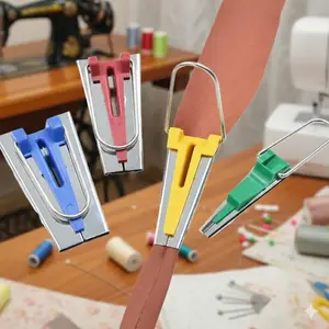 Bias Tape Maker & Hemming Tool Set: Adjustable DIY Quilting Sewing Aid for Fast Bias Binding, Fabric Roll Hemmer, Anti-Slip Foot Attachment, Multi-Size Sewing Assistant for Home Machines, Craft Tool, Sewing Tools.