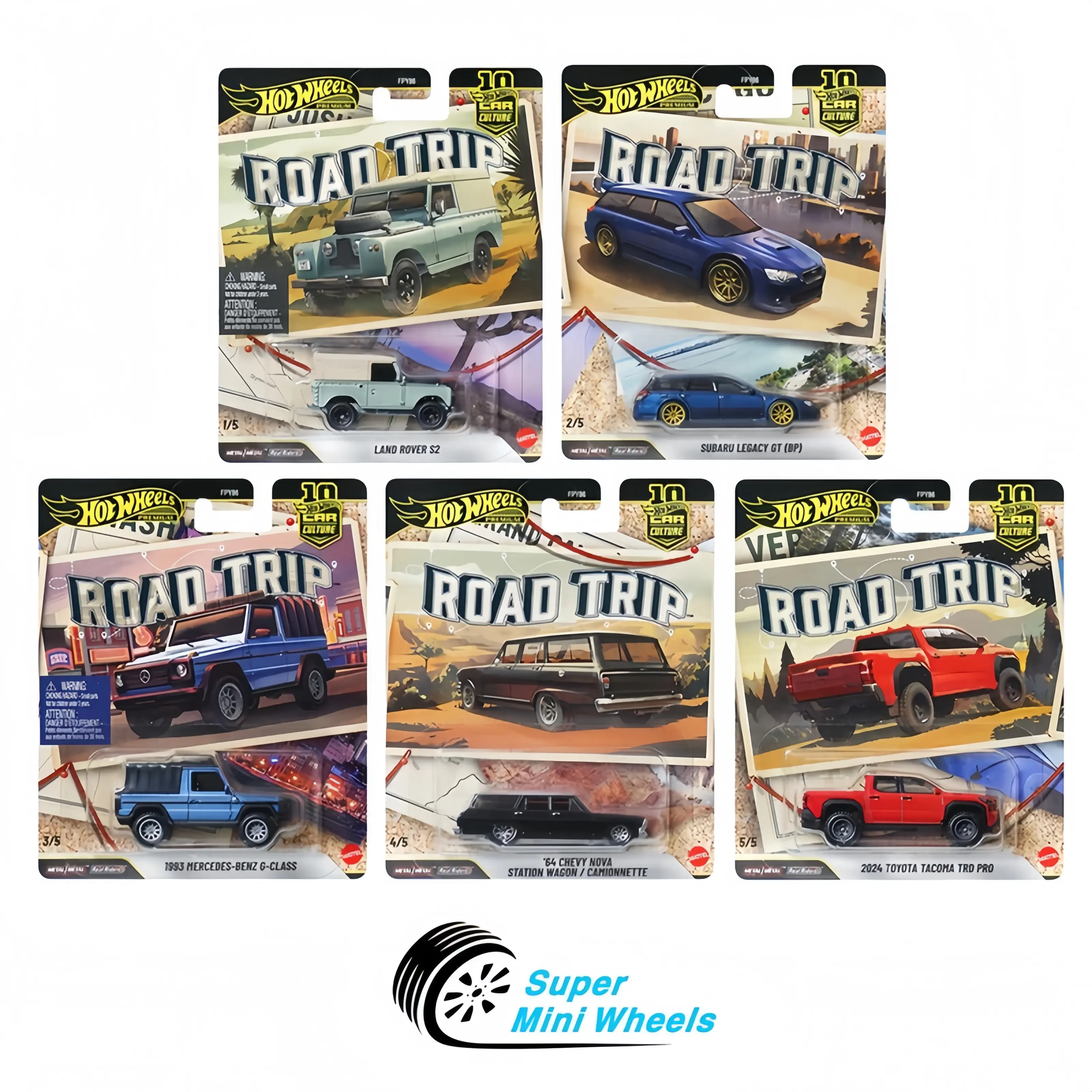 Hot Wheels 1:64 Car Culture 10th Anniversary 2026 V Case - Road Trip - FPY86-961V