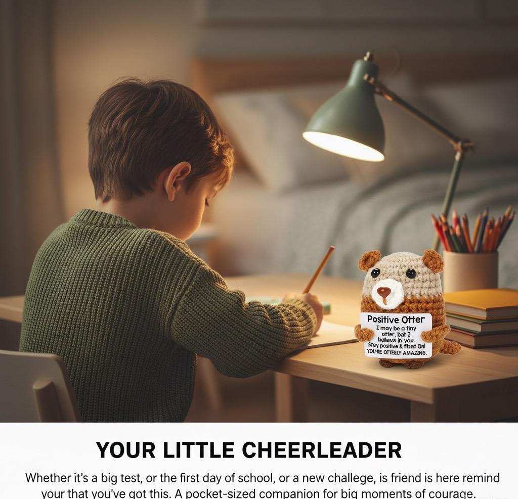 Handmade Knit Otter Plushie Soft Squishy Stuffed Toy Cute Bag Pendant Backpack Charm Car Ornament Aesthetic Desktop Decor Ideal Gift For Valentines Christmas Anniversary Stress Relief