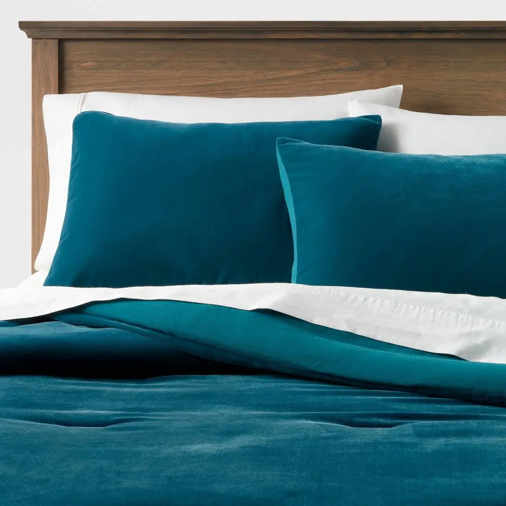 Lustrous Velvet Comforter & Sham Set - Threshold