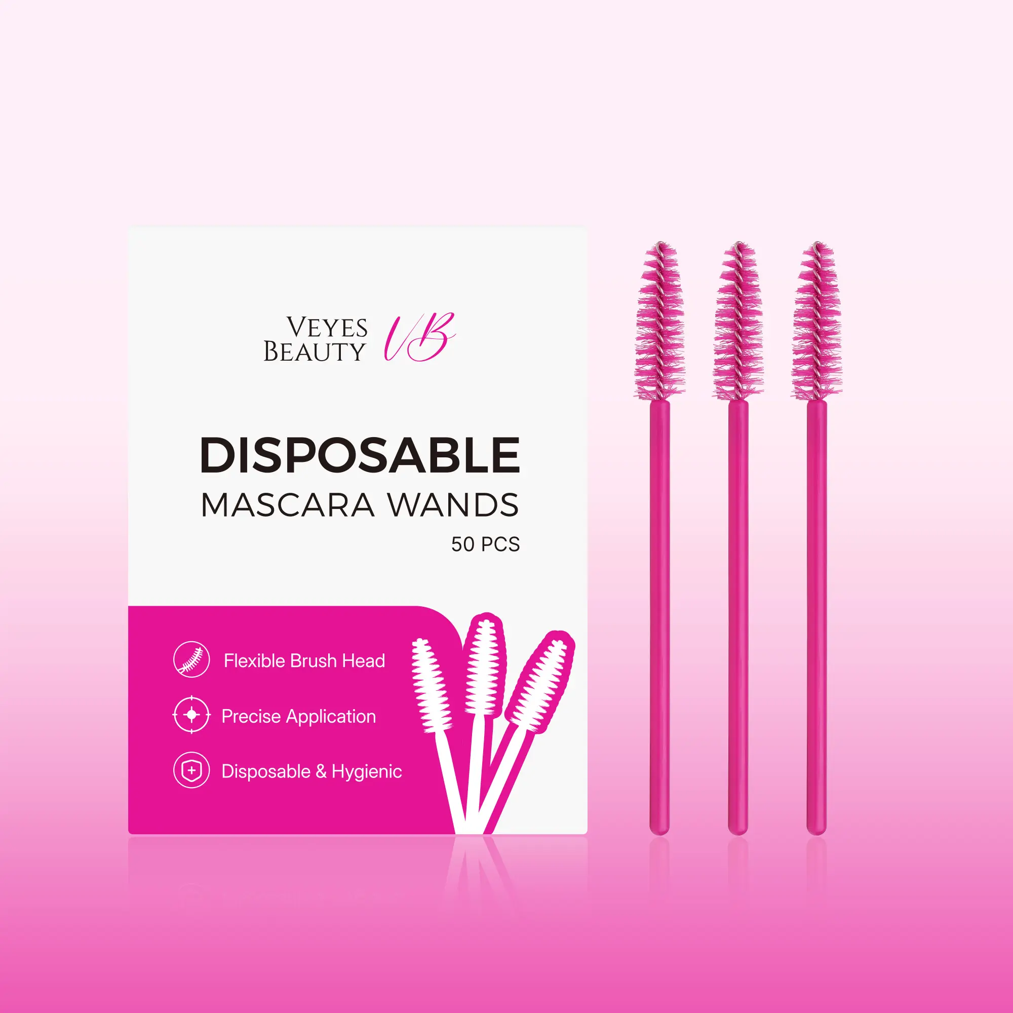 VEYESBEAUTY Disposable Mascara Wands Lash & Brow Brushes for Lash Extension Makeup