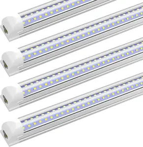 ETL 4FT LED Shop Light, 42W 4680LM 6500K Cool White, V Shape, Linkable T8 LED Tube Lights 4FT, LED Shop Lights for Workshop, Plug and Play, 4 Pack Linkable High Output LED Shop Lights