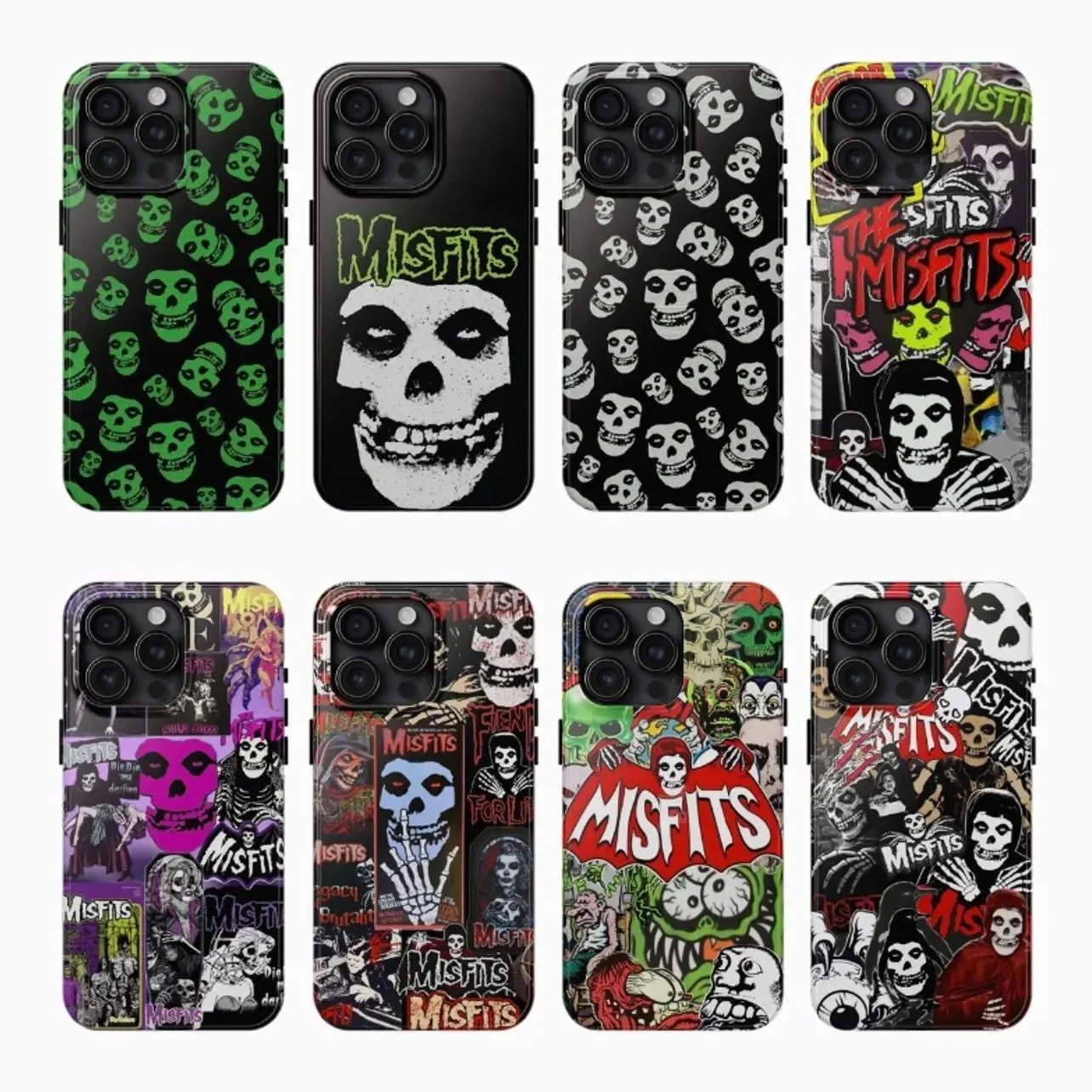 "Malevolent Skull" Horror-Punk Phone Case — A Retro-Gothic Rock Style Protective Cover; a Vintage Dark-Aesthetic Gift Crafted Exclusively for Music Fans. Compatible with iPhone 11–17 Pro Max/Plus Series and Samsung Galaxy S23– Series.