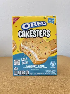 Oreo Cakesters Confetti Cake Soft Snack Cakes, Birthday Cake Flavor, 10 Cakes (5 Packs x 57g / Net 285g)