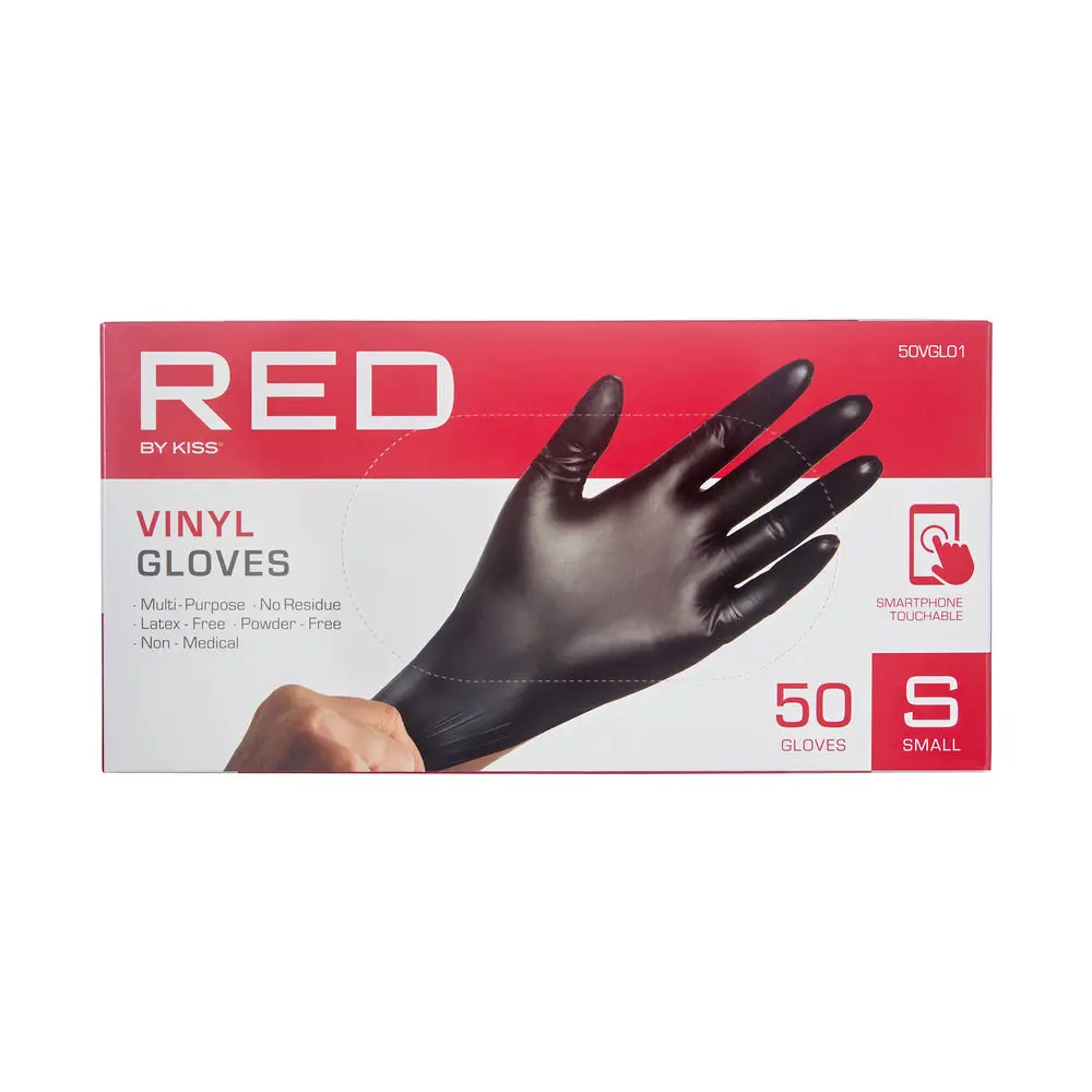 RED by KISS Black Vinyl Gloves (50pcs) RED by KISS Black Vinyl Gloves (50pcs)