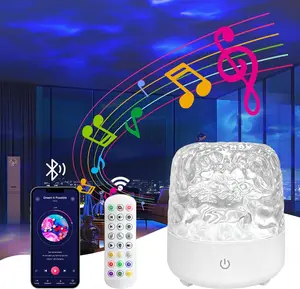 Ocean Wave Projector, Northern Lights with Music Bluetooth Speaker,16 Colors Changing Show Aurora Glow Lamp with Remote,Underwater for Room Decor/Light projector for bedroom/Graduation Gifts