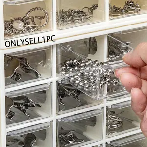 Multi-Layer DIY Bead Jewelry Storage Display Box, Transparent Plastic Case, Practical and Convenient, Valentine's Day / Back-To-School Gift, Jewelry Armoire Organizer