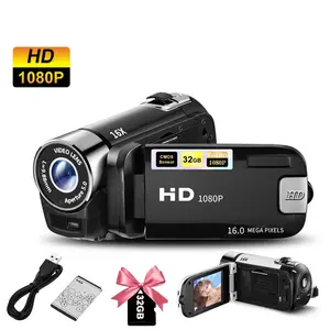 Outdoor and Home Handheld Dv Camera with Fhd 2.4 Inch Screen, 16x Digital Zoom and 270° Rotating Video Recording for Night Portraits and Gift Ideas Video Camcorders