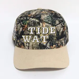 Tidewater Giants Realtree® Camo Snapback – Tan Brim, Adjustable Closure, Unisex, Durable Woven Fabric, Bold TIDE WATER Embroidery, Signature Anchor Patch
