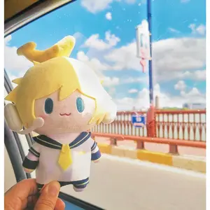 Hatsune Miku Plush Toys Keychain Kagamine Len Rin Backpack Charm Anime Peripheral Cute Stuffed DollBag Decoration Birthday Gifts