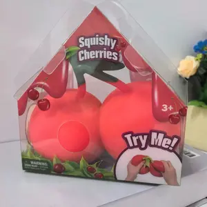 Squishy Cherry Jumbo Large Squish Fruit ToyRare Find Sensory ViralFidget Original