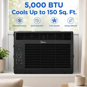 Midea 5000 BTU Window Air Conditioner - Ultra Quiet & Energy Saving AC Unit for Bedroom & Office, 3-in-1 Cooling with Remote, Dehumidifier & Eco Mode, Fast Shipping, Condition: Like New