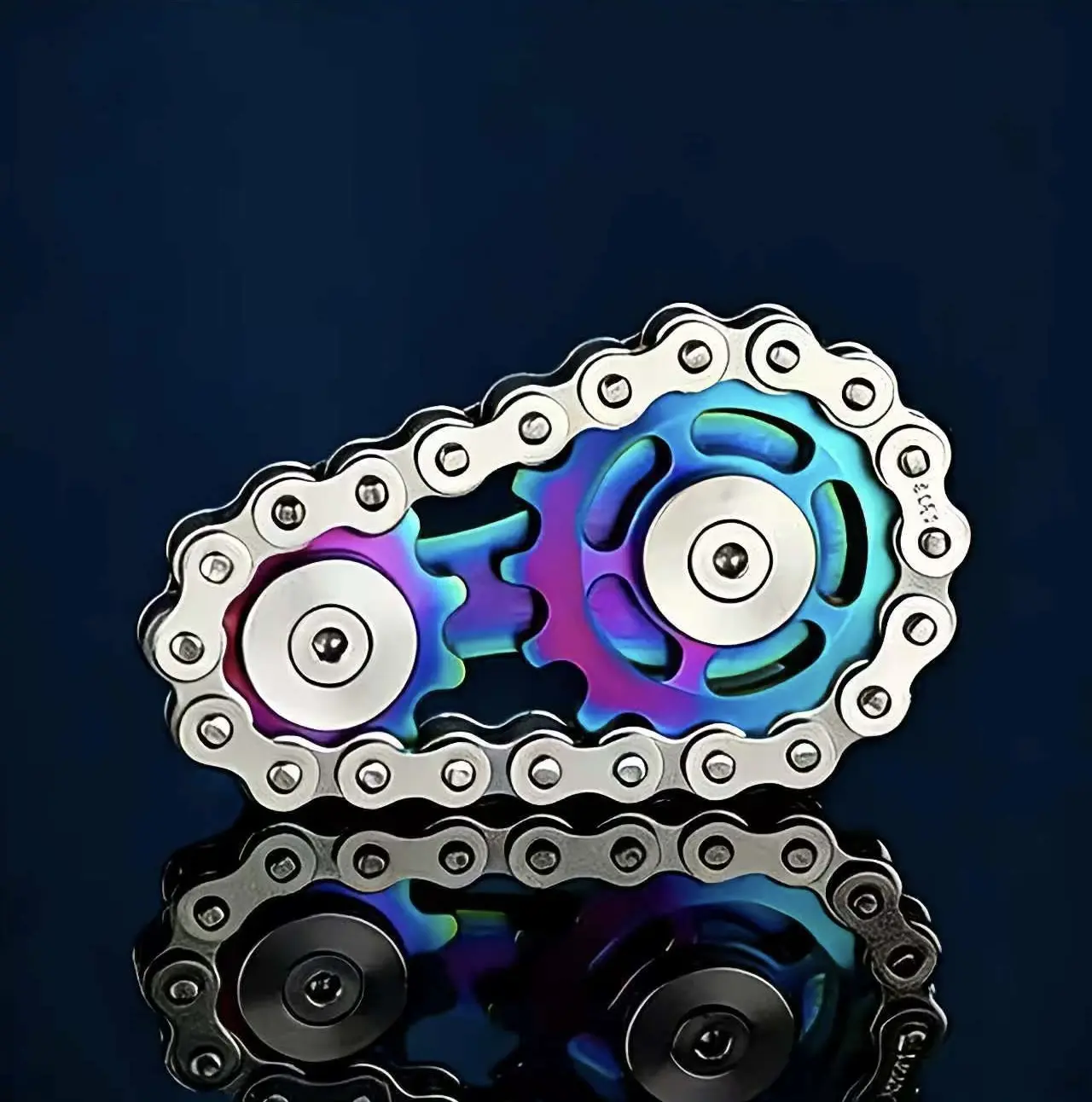 Fidget Spinner, Bike Chain Sprocket-Inspired Fidget Spinner Toy for Stress Relief, Focus Improvement, and Muscle Stimulation for Ages 12+ Years, Finger Spinner