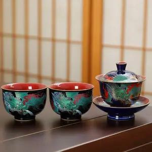 Enamel-decorated Master's Cup Single Ceramic Tea Cup Traditional Chinese Porcelain Gongfu Tea Set Elegant Gift for Tea Lovers