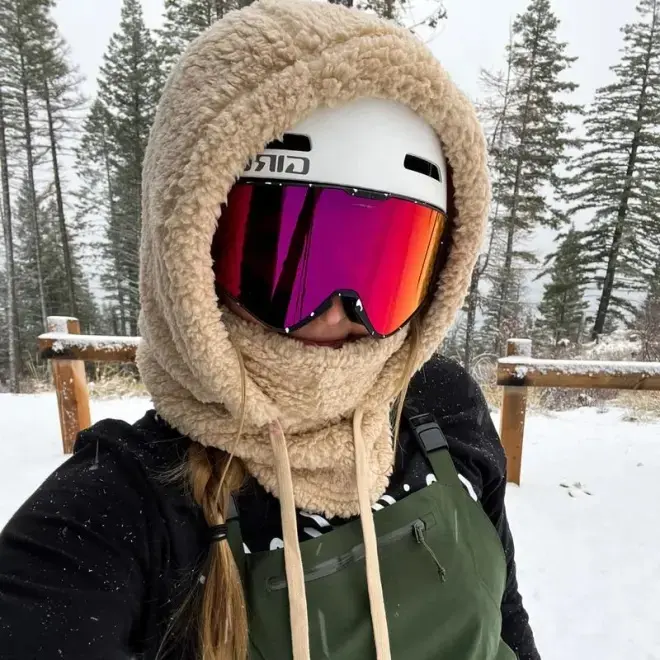 2024 Velvet Sherpa Hood - HelmetCompatible 2.0 Wool Hood for Women