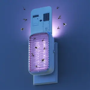 Dealsforyoudays-Fruit Fly Traps for House Use Gnat Trap Flying Insect Trapper Plug-in Mosquito Killer Indoor Gnat Moth Catcher Fly Tapper with Night Light UV Attractant Catcher for Home Office